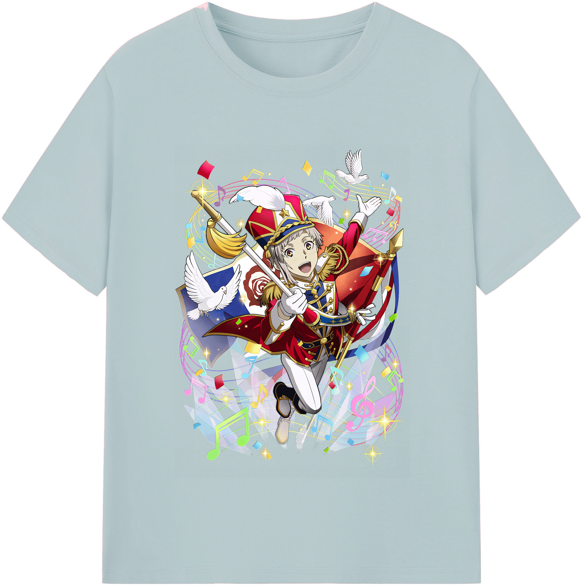 （画像用） 文豪ストレイドッグス Bungo Stray Dogs 綿100％半袖Tシャツ（フロントプリント）
